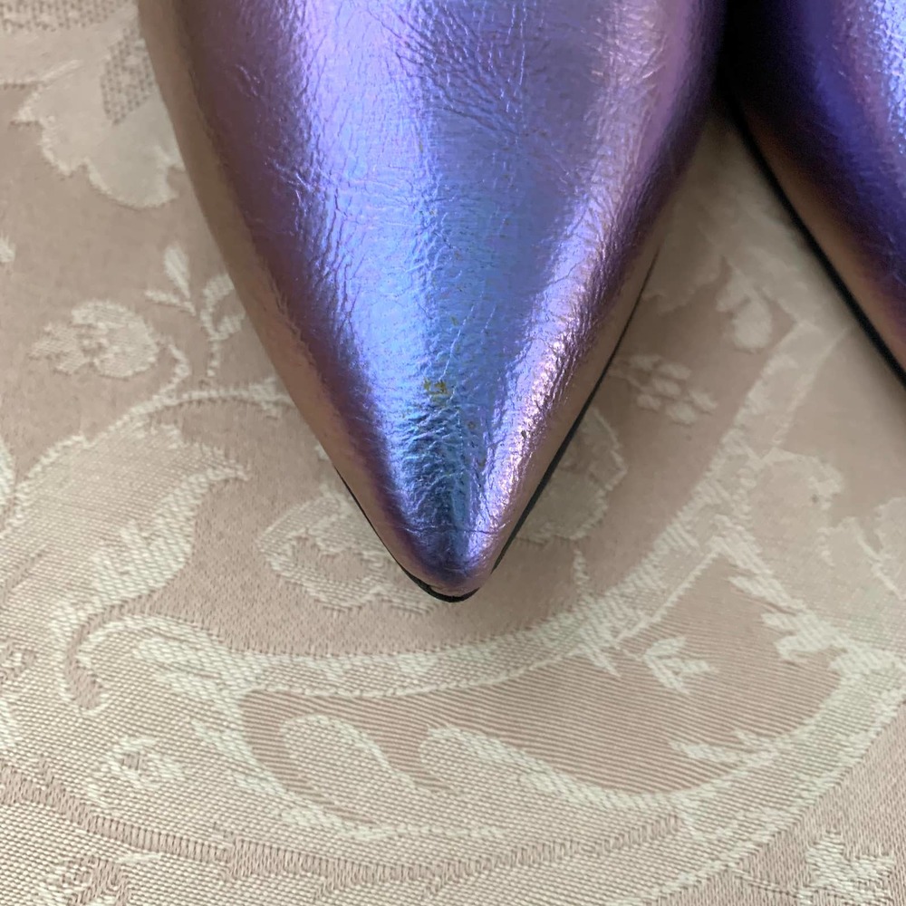 NEW Nine West Trendz 3 Pointy Toe Pumps in Purple Iridescent 7 - Picture 5 of 12